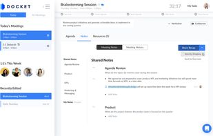 Collaboratively create an agenda and share it with meeting participants for complete transparency and alignment.