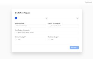 Document Request Page