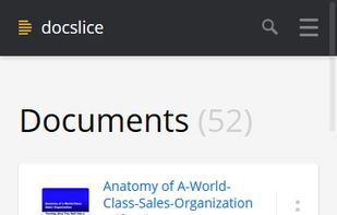 Docslice documents list on a mobile device.