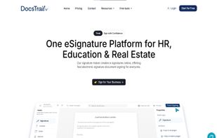 Docstrail is a trusted eSignature platform built for HR, education, and real estate teams, enabling secure online document signing, faster approvals, and seamless workflow management with confidence, compliance, and ease across all devices.