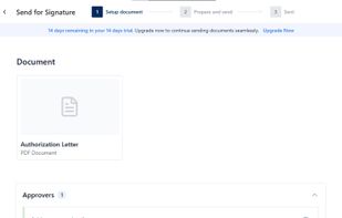 Docstrail’s send-for-signature interface allows users to add approvers, signers, observers, and email recipients effortlessly. With notifications, role-based workflows, and a simple document setup process, it ensures fast and secure digital approvals.