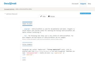 Documatt Snippets screenshot 1