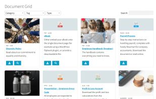 For a more visual effect, use the eye-catching grid layout.
