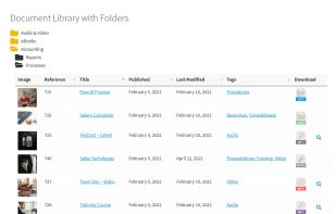 Optionally structure the document library into folders.
