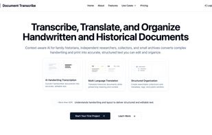 Document Transcribe screenshot 1