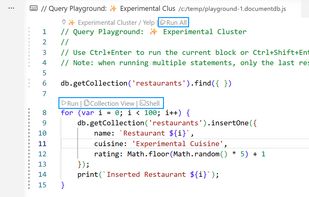 Integrated query playground with schema aware autocompletion.