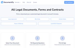 Our main page of Documentify.com