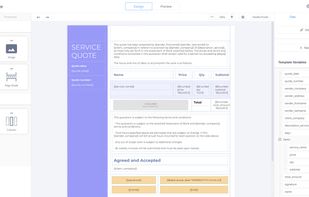 Drag and Drop Template Designer