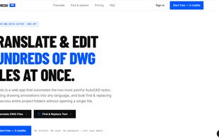Docuredo homepage — batch translate and find & replace text across DWG files
