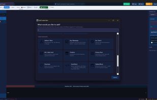 The 27-content-block view / block picker