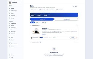 Earn: your services and products, with payments going to your own Stripe account.