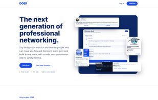 Home page: the next generation of professional networking. No ads. Zero commission. No vanity metrics.