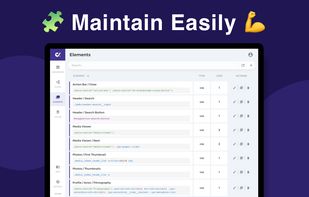 Updating selectors is a breeze and there's no runner to maintain