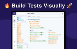 Tests are created via an intuitive drag and drop user interface