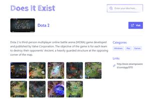 DoesItExist Dota 2 Search Result
