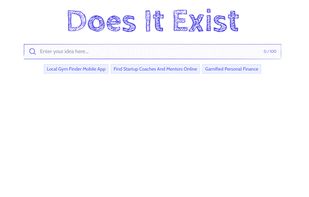 DoesItExist home page
