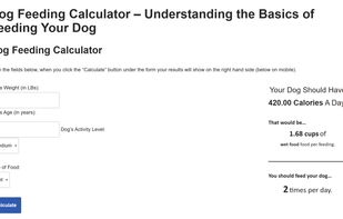 Dog Feeding Calculator screenshot 1