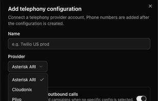 Pre built Telephony & Other Integrations
