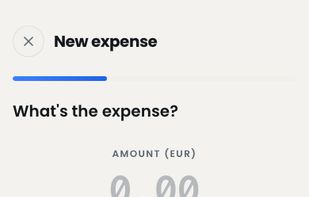 Adding an expense — type it in, or scan the receipt and let Dolio fill in the details.