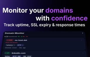 Track uptime, SSL expiry & response times