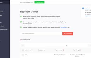 Registrant Monitor tool