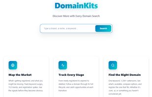 DomainKits main page.