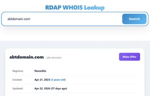 DomainKits RDAP WHOIS check