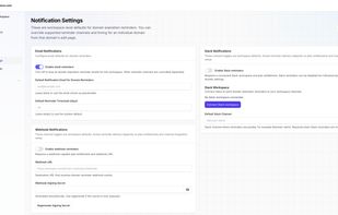 Notification settings