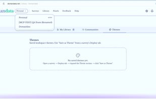 Toggle between different workspaces for the teams you are a part of.
