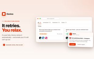 Donivo retries scheduled posts automatically