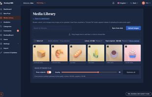 The Media Library: every uploaded image in one place, ready to reuse (Pro and up)