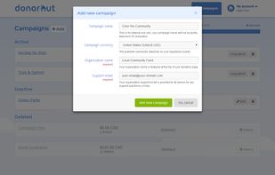 Setup a new campaign in one easy step.