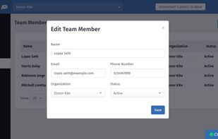 Edit Team Member Account