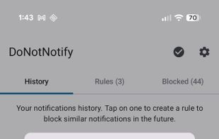 DoNotNotify screenshot 2