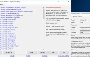 DoNotSpy11 screenshot 1