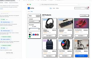 Building a check: open the site, click through the journey and point at what should be visible. No code.