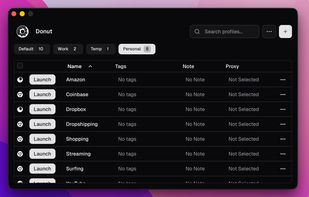 Donut Browser screenshot 1