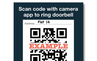  Pin your QR code doorbell up on your door or at the entrance to your building 