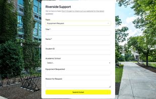 A customized public DoppleDesk ticket portal.