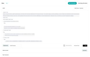 After the conversation is recorded, the medical will be generated right away. There you will see the session summary, the assessment plan and the option to generate a referral letter