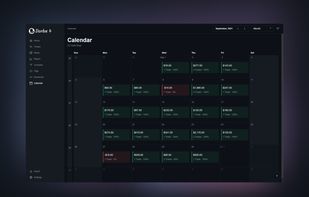 Calendar view on desktop.