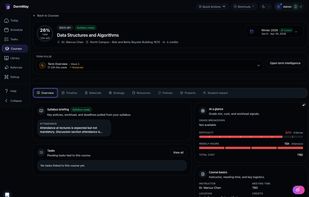 DormWay parses over 200 pieces of data out of each syllabus to give you clarity and piece of mind for your whole semester.