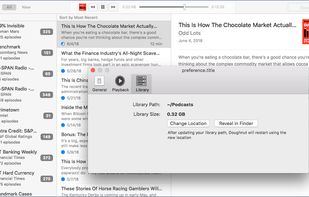 Simple storage adjustment procedure with library size display.
