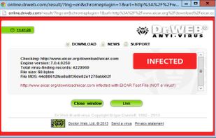 Dr.Web LinkChecker screenshot 2