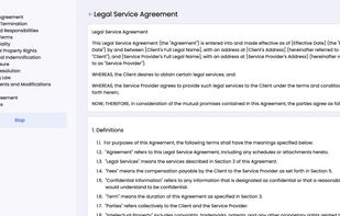 Each section may be customized with a free prompt