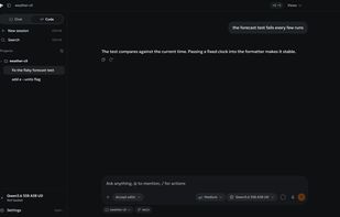 Code mode working in a project folder