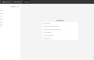 Explore Data - Query, Visualise, Saved Queries
