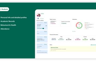 Create student profiles and manage a long list of student-related processes, such as admission, performance, attendance and students’ financials, in a smart way.