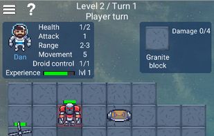 Droid Mania: Tactical Roguelike screenshot 1