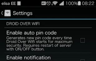 Droid Over Wifi screenshot 1
